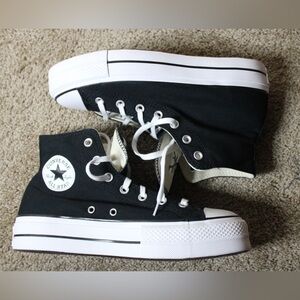Womens Converse Chuck Taylor All Star Hi Lift Sneaker - Black Size 10
